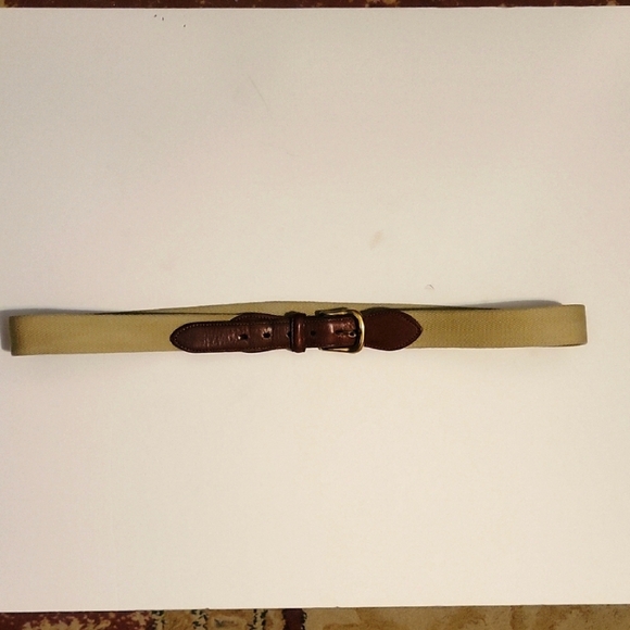 Coach Vintage Men's Leather and Twill Belt EUC Size 42 Equestrian - Picture 1 of 4